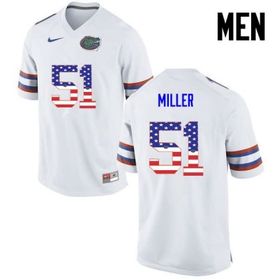 Men's Florida Gators #51 Ventrell Miller NCAA Nike White USA Flag Fashion Authentic Stitched College Football Jersey EQD3062KK